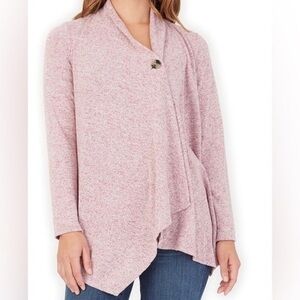 Apt 9 Button-Front Drape Cardigan